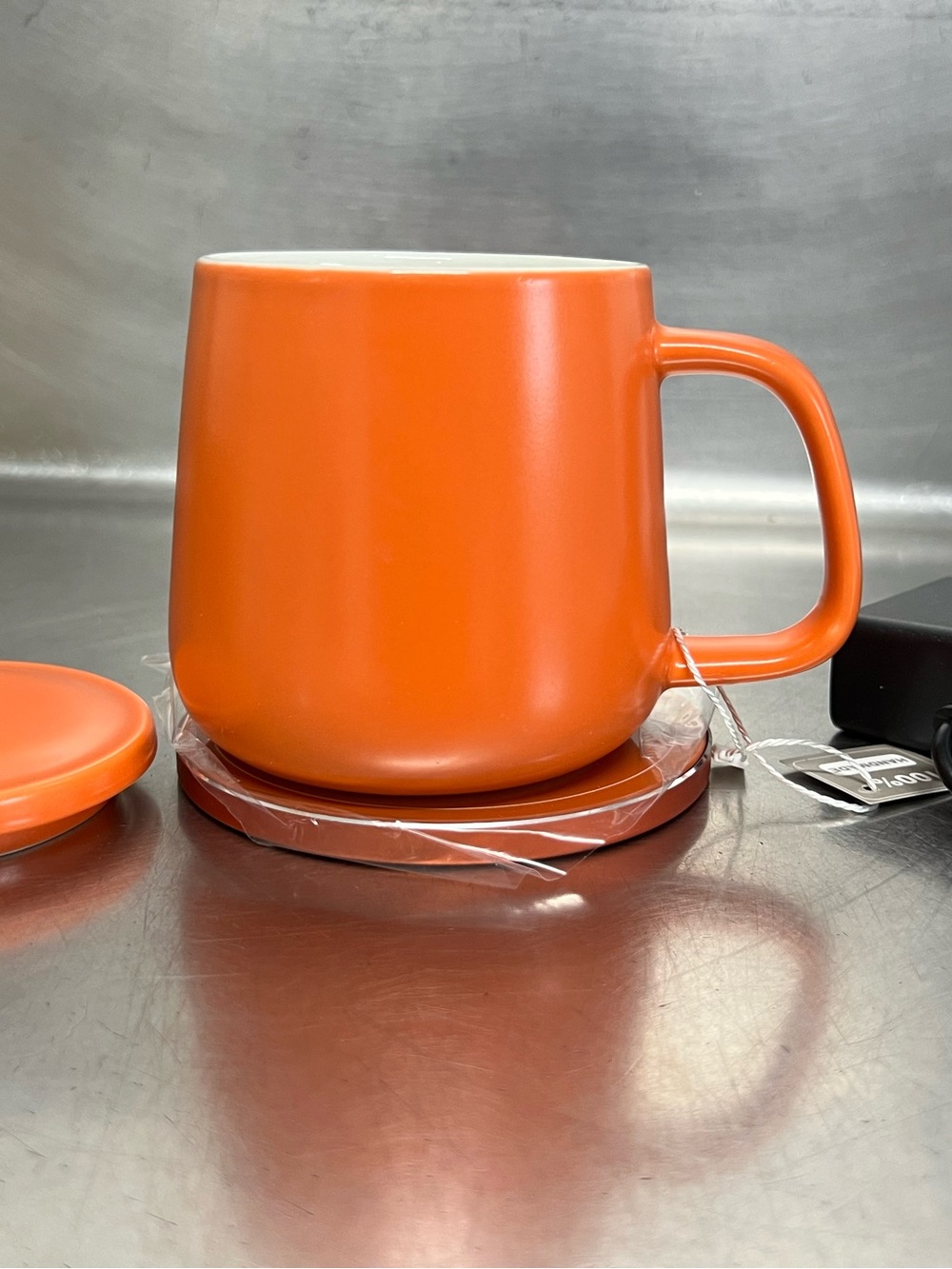 Apekx  Tangerine Orange Mug Warmer & Charging Coaster - NWOT